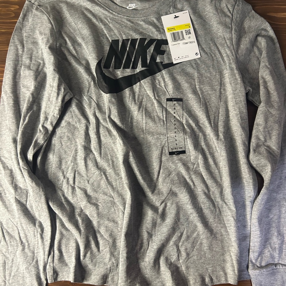Nike Women's Long Sleeve Shirt Gray Size Small